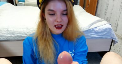 Stepsister In Military Uniform Jerks Off A Cock And Gets High From It (POV, Handjob, Cum Face) – Yalarila