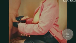 Leather Skirt & Gloves Milking – Cumshot On Saggy Breasts – ClassyLeatherLady